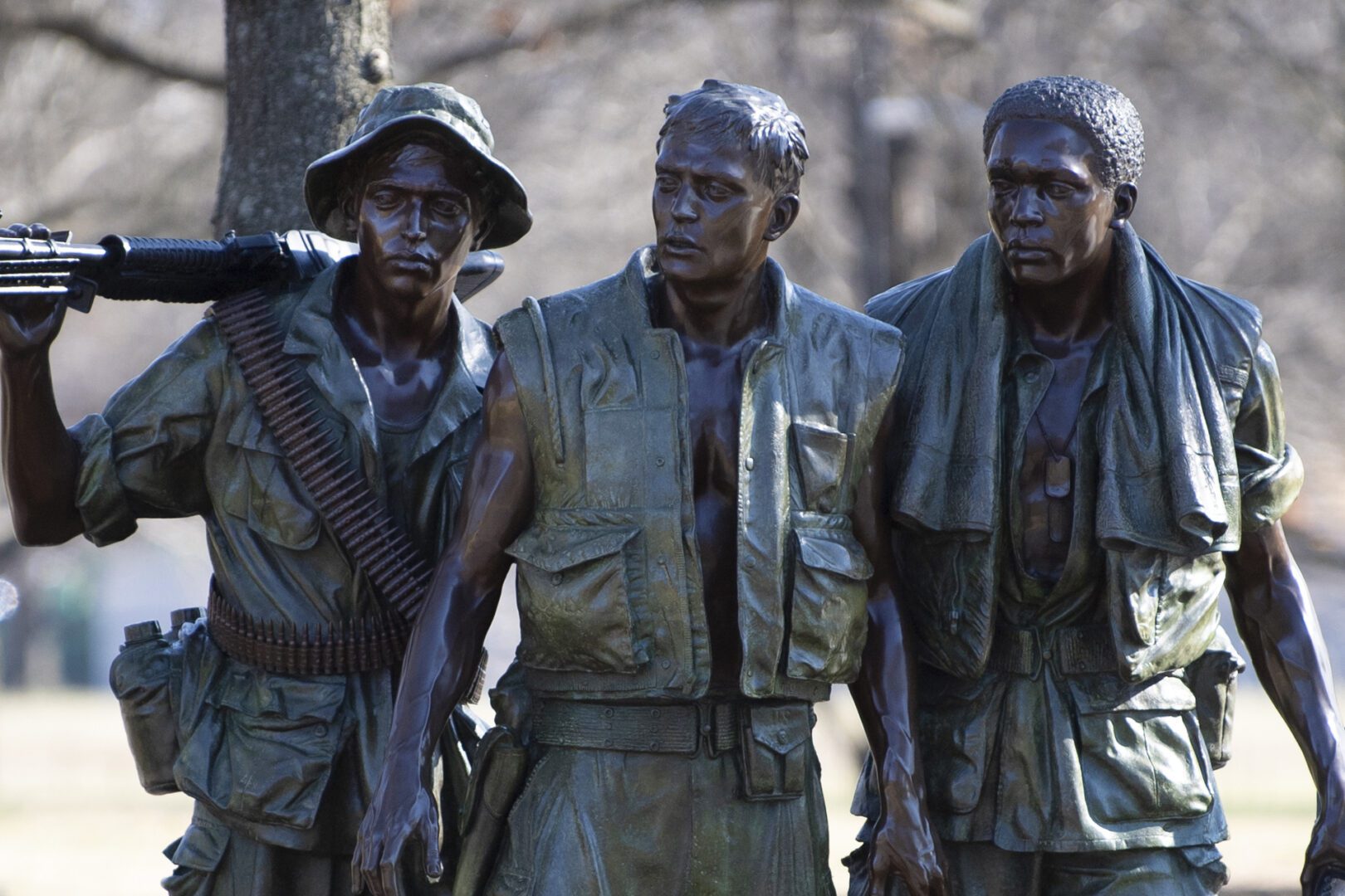 Three Soldiers statue located at the Viet Nam Memorial in Washington D.C.